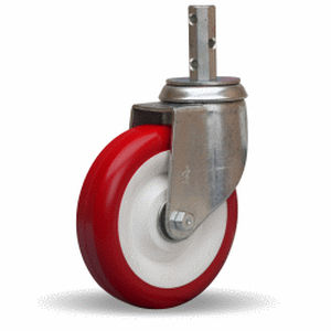 Ruedecilla giratoria - 300 series - HAMILTON CASTER - con varilla roscada / con vástago / de acero