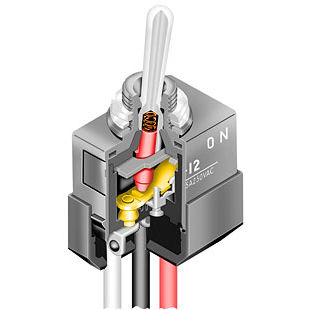 Interruptor basculante - WT series - NKK Switches - de palanca / unipolar / resistente al agua
