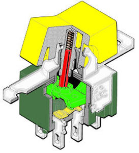 Interruptor basculante - M series - NKK Switches - unipolar / multipolar / 4 polos