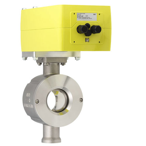 Válvula de bola - 4037 - Schubert & Salzer Control Systems GmbH - con actuador eléctrico / de control / de cierre
