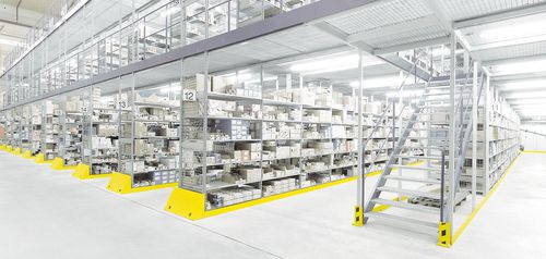 Entreplanta industrial con sistema de ordenación - SSI SCHÄFER - para almacén