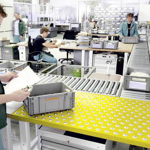 Puesto de trabajo de preparación de pedidos - SSI SCHÄFER - ergonómico / de control de calidad