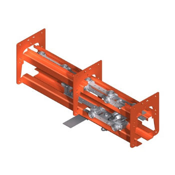 Transportador con doble carril - T1 - RAIL TECHNIEK - con cadena / de tornillo / horizontal