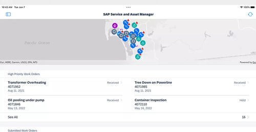 Software de gestión - Service and Asset Manager - SAP - de gestión de activos / Androïd / iOS