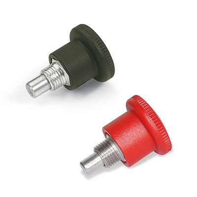 Posicionador retráctil de acero inoxidable - GN 822 series - ELESA - de tecnopolímero