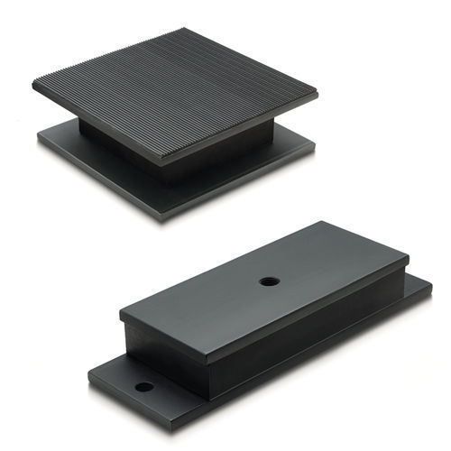Soporte antivibratorio rectangular - AVR - ELESA - de acero zincado / de caucho