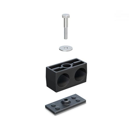 Abrazadera para tubo de metal - DCK-D series - ELESA - de polipropileno / para tubos dobles