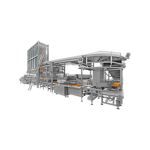 Máquina de elaboración de muffins automática - Alimec - controlada por PLC / con unidad de llenado / de gran capacidad