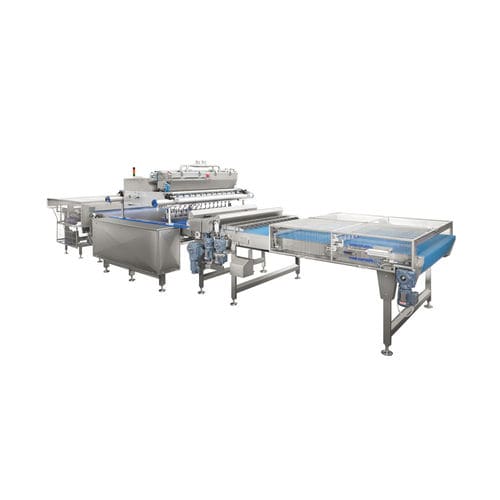 Inyectadora para pastelería vertical - Alimec - en cinta transportadora / volumétrica