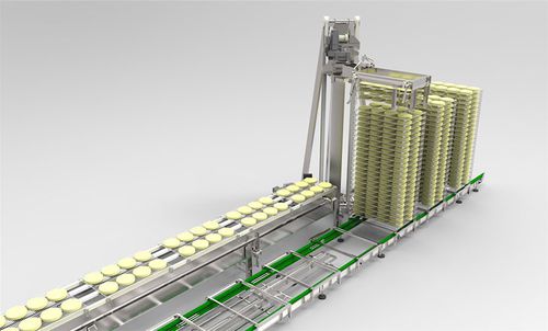 Máquina apiladora desapiladora apilador - Alpma Alpenland Maschinenbau - de queso / automática