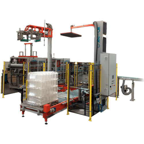 Embarquilladora paletizadora robotizada - ECAM + PFC + RPZ - AND & OR - automática / para botellas / para la industria de moldeo por soplado