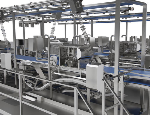 Línea de embalaje semiautomática - Cabinplant A/S - para la industria alimentaria / para pescado / de llenado