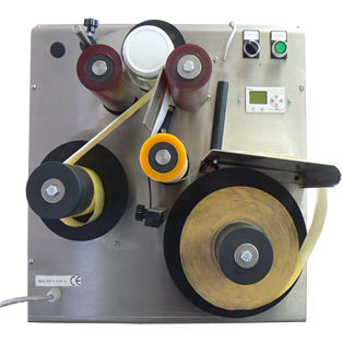 Etiquetadora semiautomática - DES/10 - F.C.L. Engineering - para botellas / para etiquetas autoadhesivas