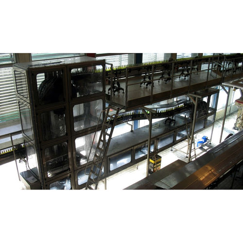 Transportador con cadena - Gronemeyer Maschinenfabrik GmbH & Co. - para botellas PET / para vidrio / de acero inoxidable