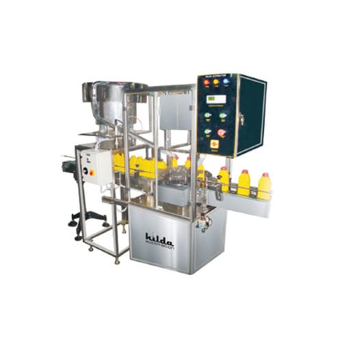 Tapadora-enroscadora automática - M/S. Hilda Automation  - para botellas de vidrio / para la industria alimentaria / de alta velocidad