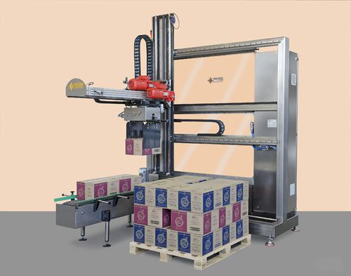 Paletizador de cajas - MINIPAL 20-C - MAS PACK - por capas / para mercaderías / funcionamiento vertical