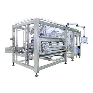 Empacadora de bandejas enfajadora automática - 6200 i - sema Systemtechnik Sewing GmbH & Co. KG - de vasos / de botellas