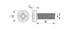 Tornillo de cabeza alomada - 180 series - Skiffy - de estrella / de plástico / de alta resistencia