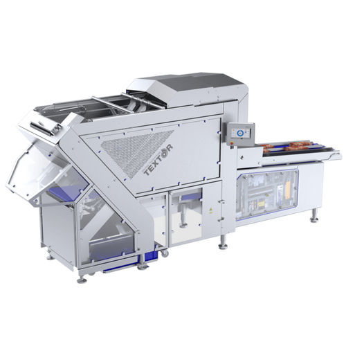 Cortadora de carne - TS750 - Weber Maschinenbau - automática / con hoja curva / de acero inoxidable