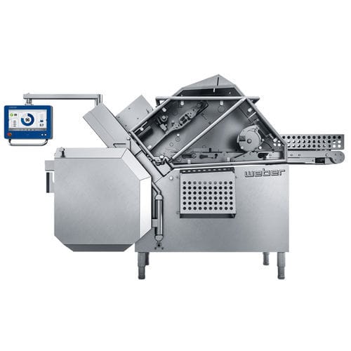 Cortadora de carne - 702 series - Weber Maschinenbau - automática / con hoja circular / de acero inoxidable