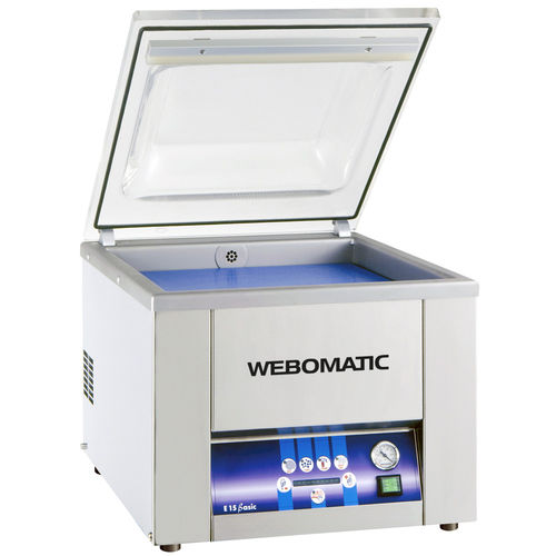 Máquina de acondicionamiento manual - E 15 Basic - WEBOMATIC - de vacío / de campana / de mesa