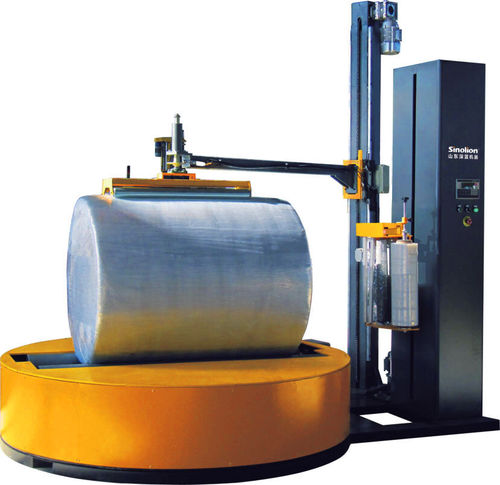 Envolvedora para enrolladores - Y2200F-CS - SHANDONG SINOLION MACHINERY CORP LTD - con plataforma giratoria / automática / para productos cilíndricos