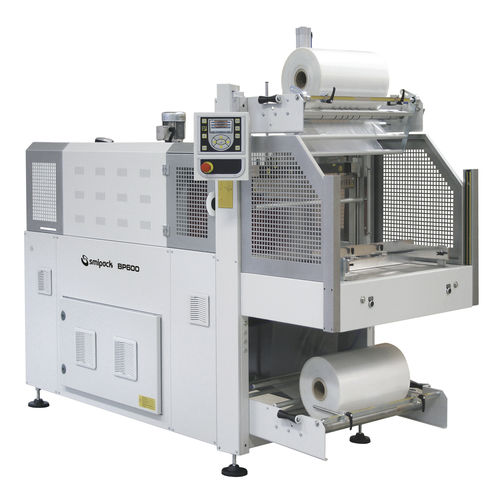 Retractiladora con de film termorretráctil con barra de soldadura - BP600 - Smipack S.p.A. - semiautomática / para cajas / para la industria alimentaria y de la bebida