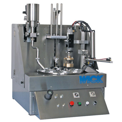 Llenadora tapadora semiautomática - MINICAN 200 - WICK-Machinery GmbH - de vasos / rotativa