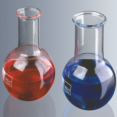 Matraz de fondo plano - 4110 series - Paul Marienfeld GmbH & Co. KG - de vidrio borosilicato