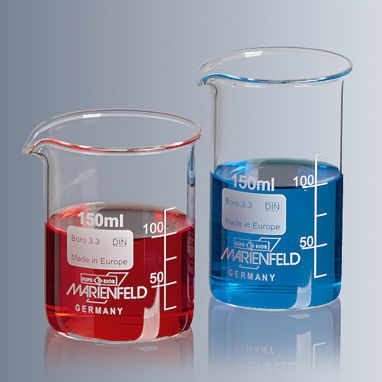 Vaso de precipitados graduado - 4110 series - Paul Marienfeld GmbH & Co. KG - de vidrio