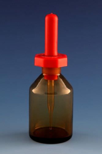 Frasco cuentagotas - 30 - 100 ml - Dixon Glass Ltd - de vidrio borosilicato / con pipeta
