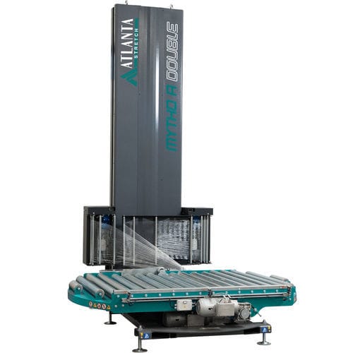 Envolvedora automática - MYTHO A  - Atlanta Packaging UK LTD - con plataforma giratoria / industrial / para pieza pequeña