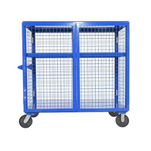 Carro de transporte - SCW series - Vestil Manufacturing - de metal / 2 niveles / con cierre