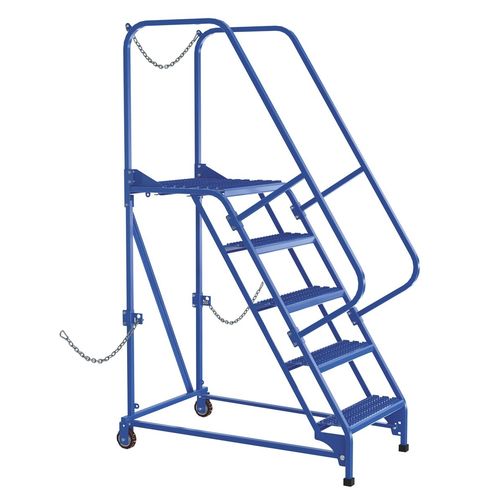 Escalera de tijera con ruedas - LAD-STAL series - Vestil Manufacturing - de acero
