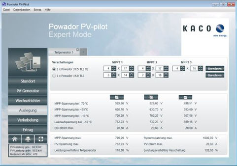 Software de diseño - Powador PV-pilot - Kaco - de instalaciones fotovoltaicas