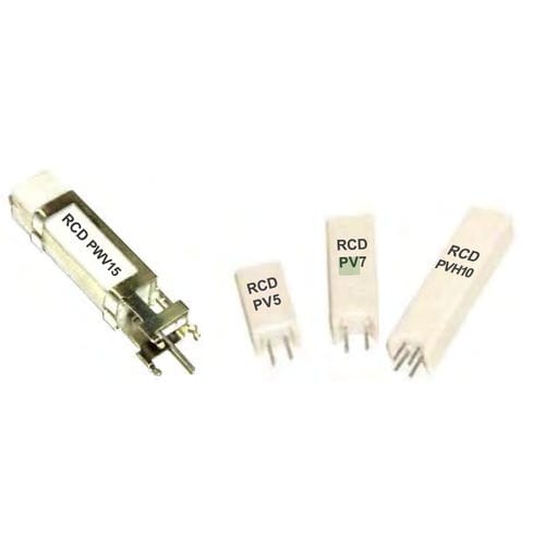 Resistencia de alambre bobinado - PV / PVH / PWV series   - RCD Components - BT / con terminales axiales
