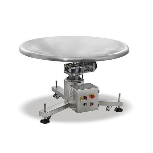 Mesa rotativa accionada por motor - Zhongshan TO-U Packaging Machinery Co.,Ltd - horizontal / para línea de embalaje / para la industria alimentaria