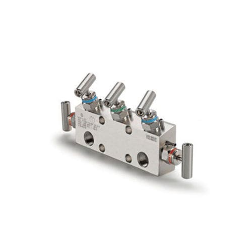 Manifold de 5 vías - M50A10 - HAM-LET - de acero inoxidable / de gas / con brida