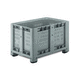 caja-palé de plástico / para almacenamiento / con tapa / de fondo perforado