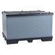 caja-palé de plástico / de transporte / plegable / apilable