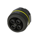 conector de alimentación eléctrica / Socket / moldeado sobre pieza modelo / recto
