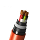 cable eléctrico antipropagación de fuego / de alimentación / de cobre / amarillo