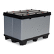 caja-palé de PP / para almacenamiento / de transporte / plegable