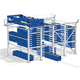 sistema de estanterías para depósito de almacenamiento / compacto / para carga alargada / con paleta