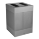 cubo de basura de acero / para reciclaje / resistente al fuego / con tapa