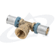 racor hidráulico / roscado / en T / de latón
