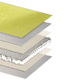 panel sándwich antiabrasiones / de nido de abeja / cara de aluminio / para techo
