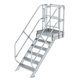 escalera fija de exterior / de acero / con barandilla de seguridad / con certificado REACH