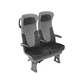 asiento de tren clásico / segunda clase / para trenes interurbanos / para trenes de alta velocidad
