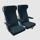 asiento de tren clásico / para trenes interurbanos / de espuma / doble